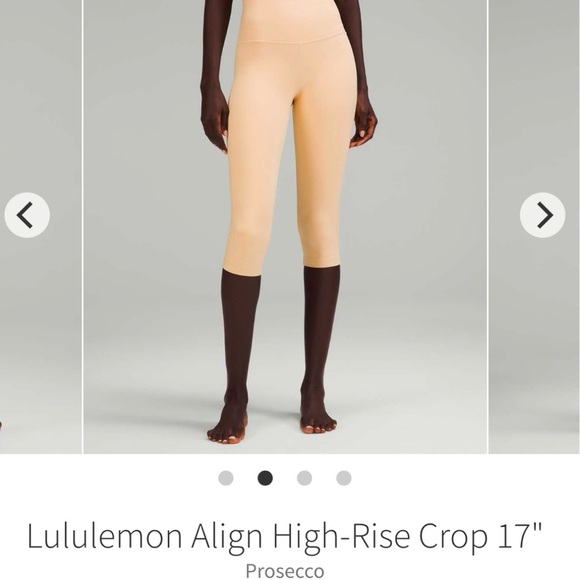 LULULEMON Align High-Rise Crop 17” Prosecco Size 14 - Picture 1 of 5